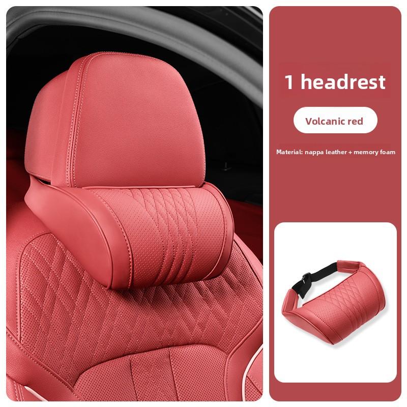 Car SUV Sedan Leather Seat Soft and Comfortable Headrest Pillow for Travel Car Headrest Memory Foam Driving Neck Pillow