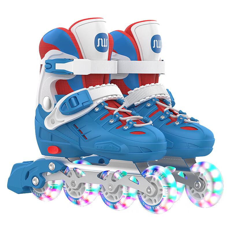 SWAY Inline Roller Skates with Helmet & Protective Gear L