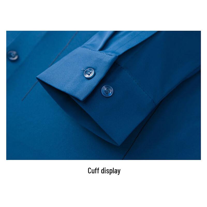 Pierre Cardin Men's Wrinkle-Free Long Sleeve Square Collar Shirt