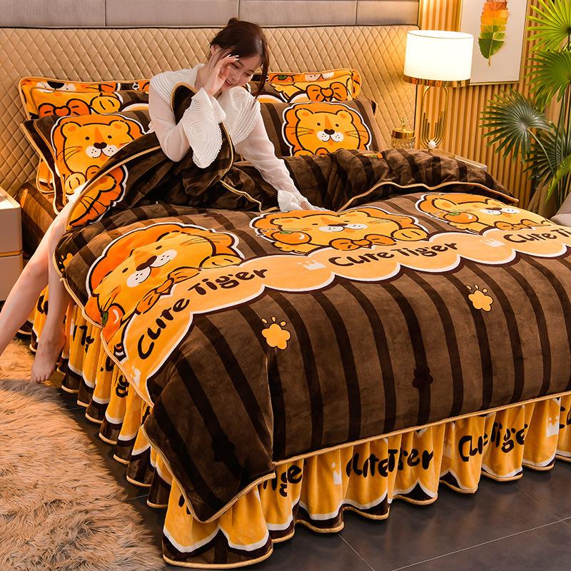 Four-Piece Set Of High-Gram Milk Fleece,4-Pcs Set Of Thickened Milk Fleece,4-Pcs Set Of Maternal And Infant Grade Farley Fleece, Class A