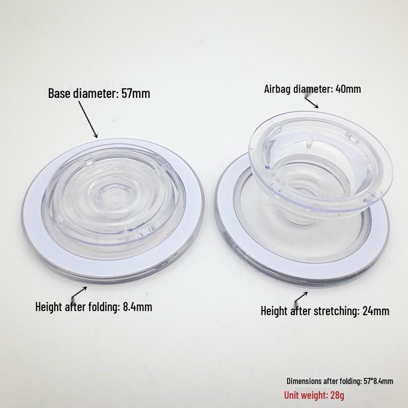 Foldable Magnetic Telescopic Airbag Phone Stand with Transparent Back Sticker