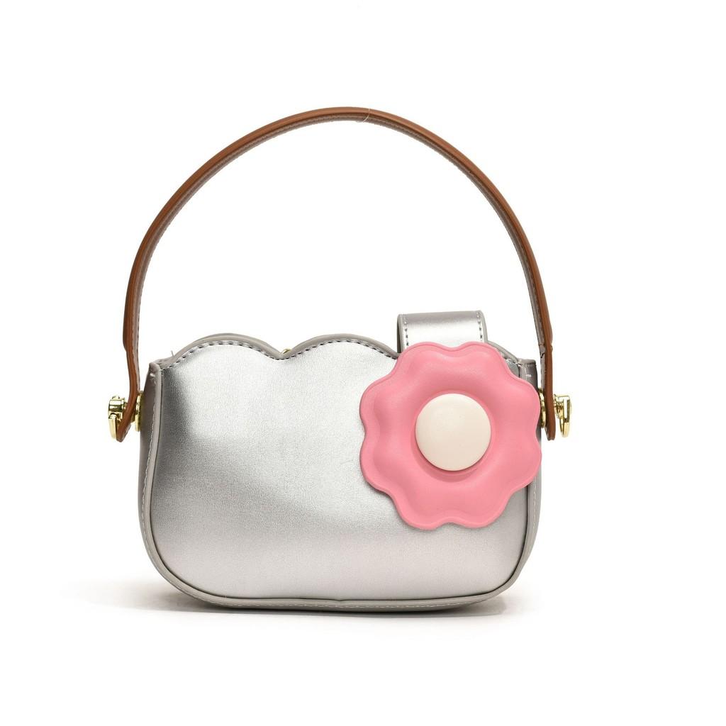 Adorable Mini Floral Crossbody Bag For Kids With Breathable Design In Pink And Purple