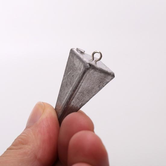 Trojúhelníkové pyramidové olovo Rybářské zátěže 2/3/4/5/6oz Olověná závaží Rybářské vybavení Podvodní polohování Slaná voda pro Surfcasting