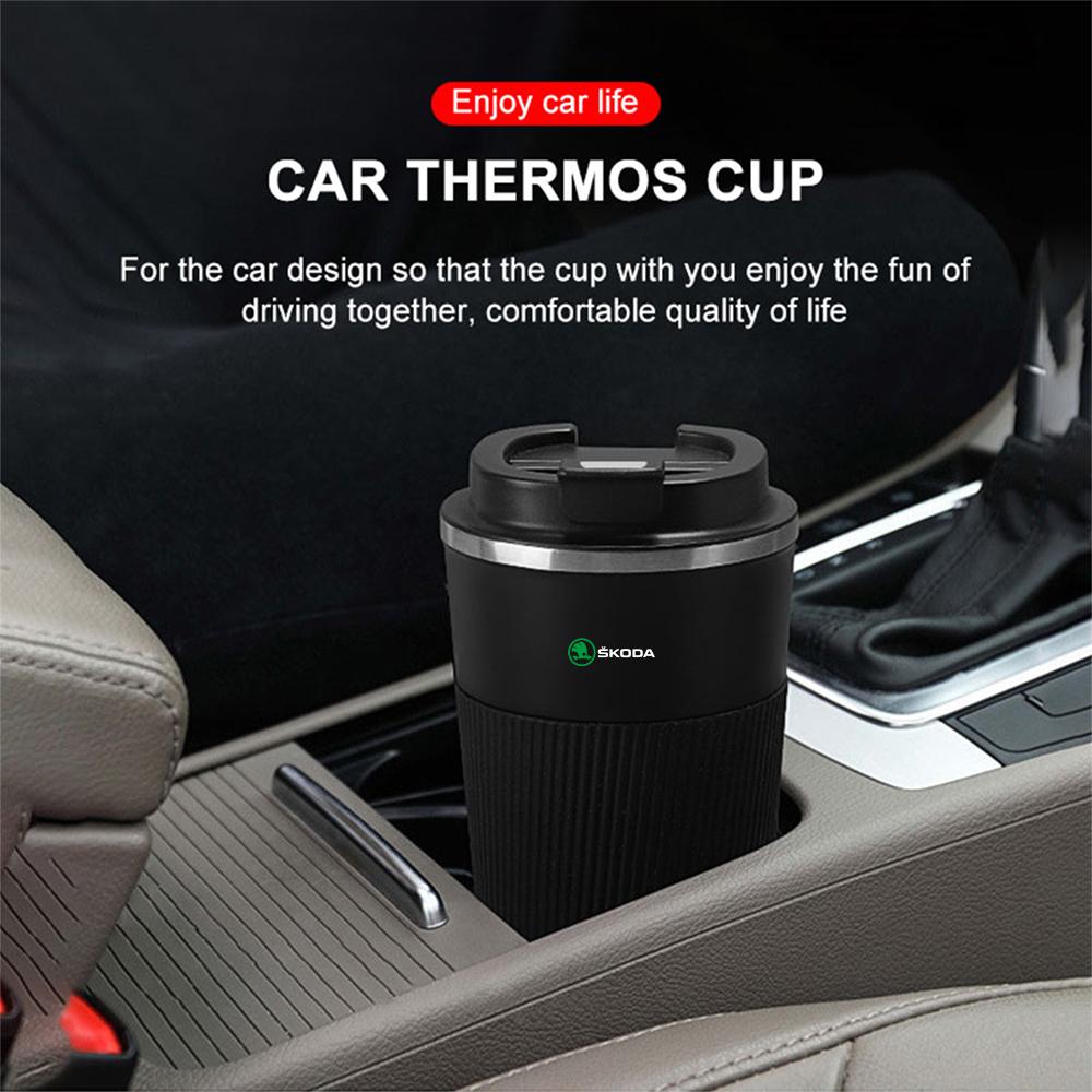 Stainless Steel Coffee Tumbler Thermos Cup Travel Thermal Mug For Skoda Rapid Scala Kodiaq Fabia Kamiq Karoq Octavia A5 A7 S VII xknp33