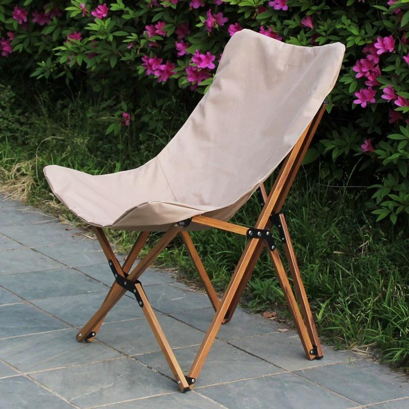 Outdoor Folding Chair Raised Butterfly Chair Detachable Camping Chair Portable Recliner Fishing Picnic Chair Send Storage Bag