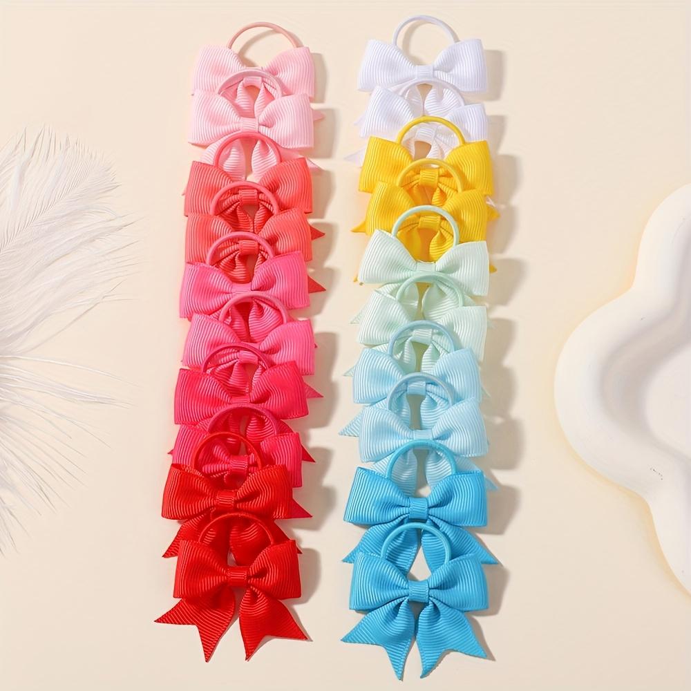 20/40Pieces Babies Tiny 2Inches Hair Bows Rubber Bands Hair Ropes Ponytail Holders for Baby Girls Infant Kids Hair Accessories