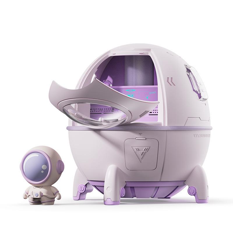 Creative Space Capsule USB Humidifier with Night Light for Home and Bedroom Direct Plug Type светло-фиолетовый