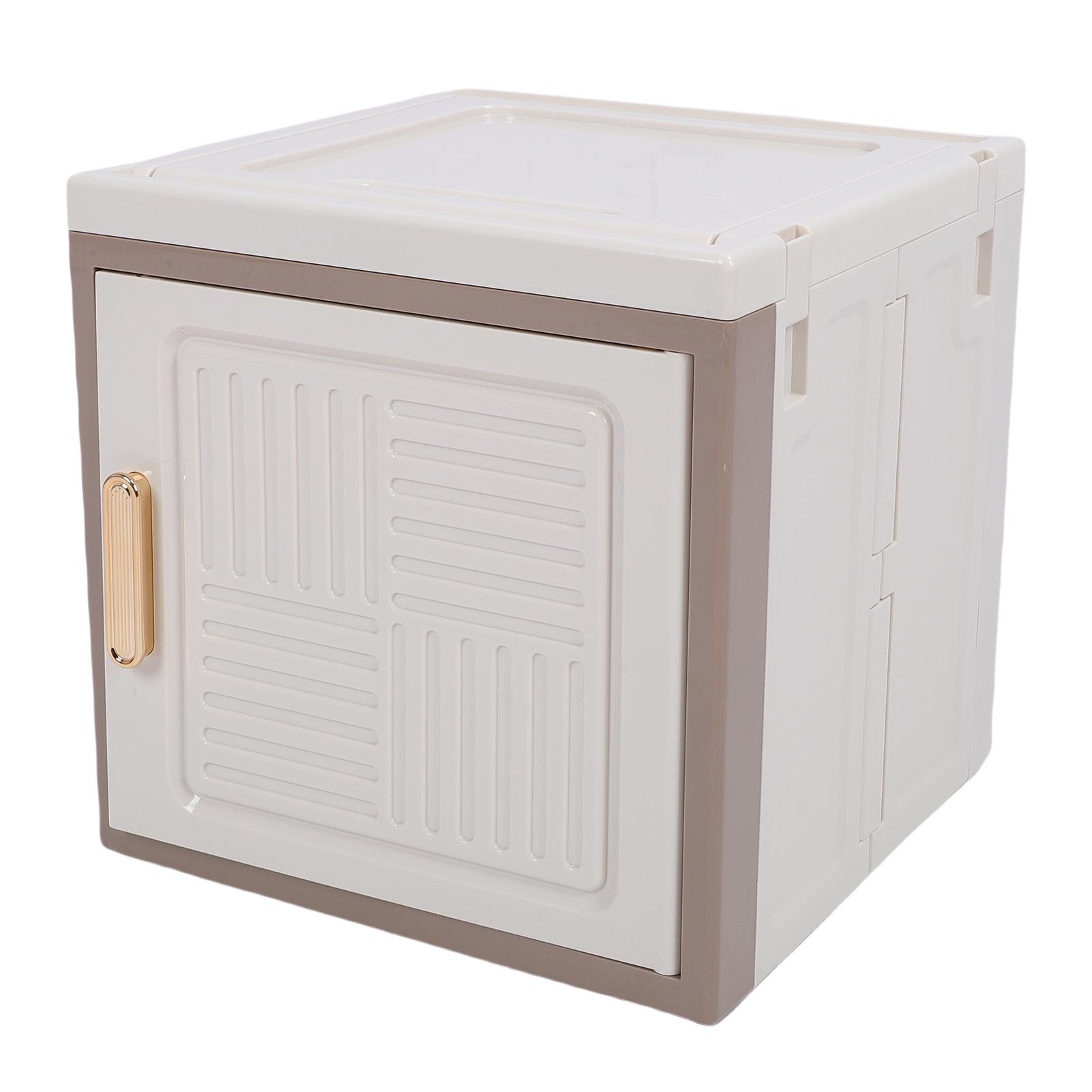 

Ящик для хранения PP ABS PS Экономия места Большая вместимость Штабелируемый контейнер для хранения игрушек книг закусок Single door model