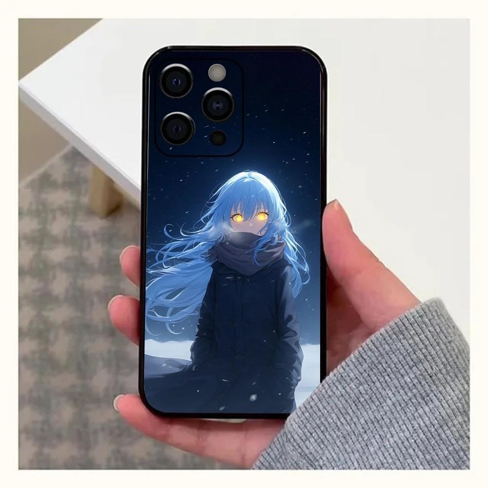 

T-Tensei Slime R-Rimuru Anime Phone Case For Apple iPhone 15,14,13,12,11,Pro,X,XS,Max,XR,Plus,Mini Soft Black Cover iPhone11