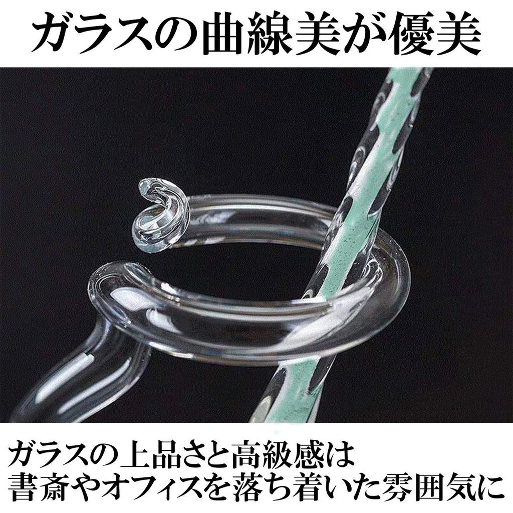 Felimore Glass Pen Vintage Twist Pen of Pen, Holder, Inkwell, Glass, Style, Stationery, Ink, (Set 2)