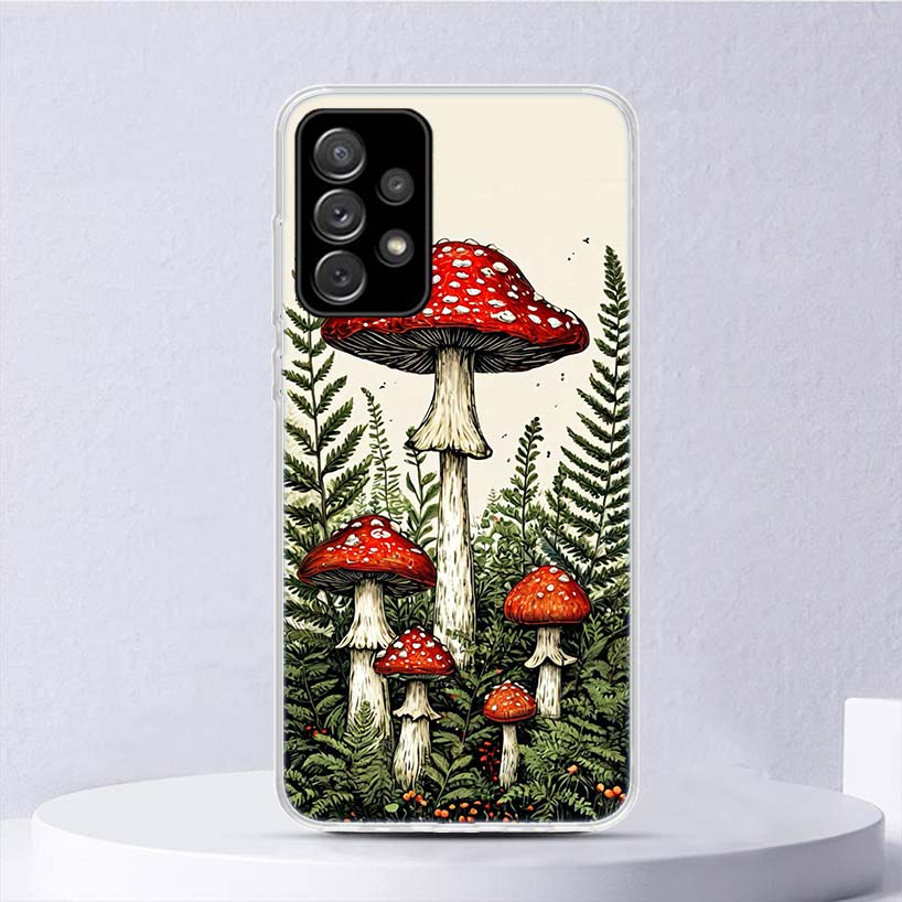 Colorful Mushroom Soft Case For Samsung Galaxy A52 A42 A32 A22 A12 A02S Phone Cover A50 A51 A70 A71 A41 A31 A21S A40 A30 A20E