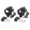 2Pcs LED Motorcycle Spot Light Waterproof Auxiliary Motorcycle Headlight with Mount Brackets Universal Fit for Motorcycles