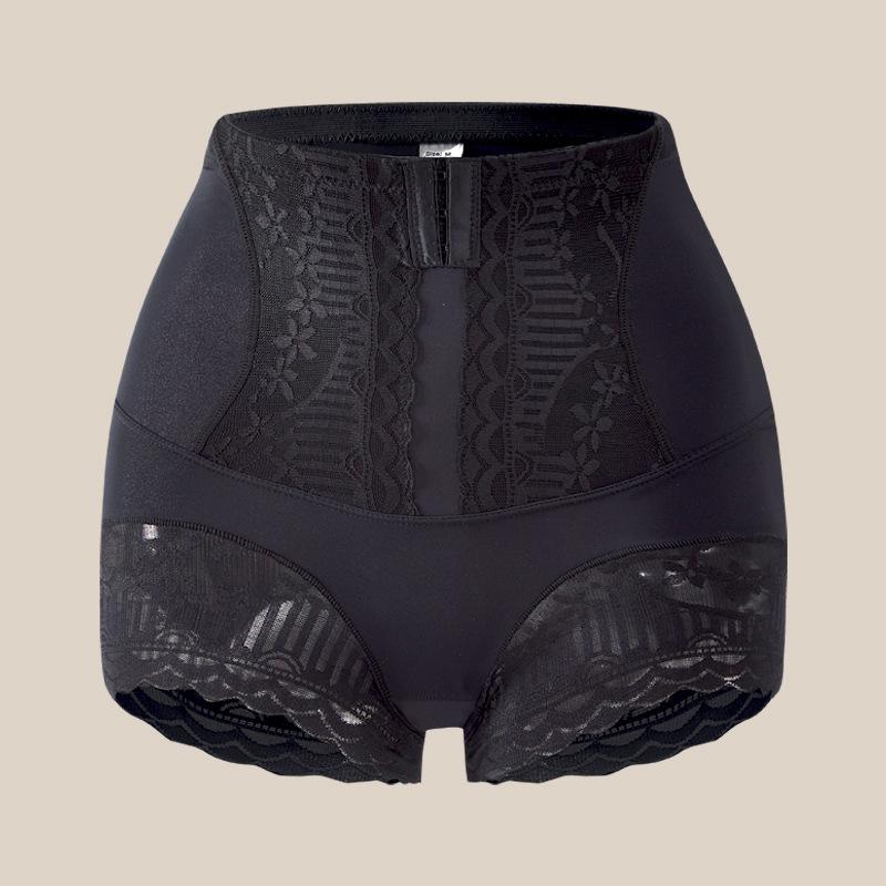 Women High Waist Lace Front Closure Tummy Control Shapewear Panties S
