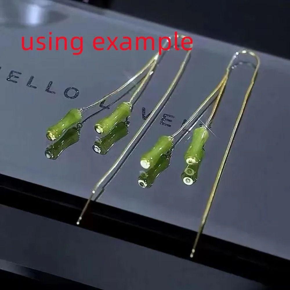 10pcs/Bag Loose Beads Bamboo Shape Beads DIY Crafts Acrylic Beads Hairpin Lampwork Beads Gift