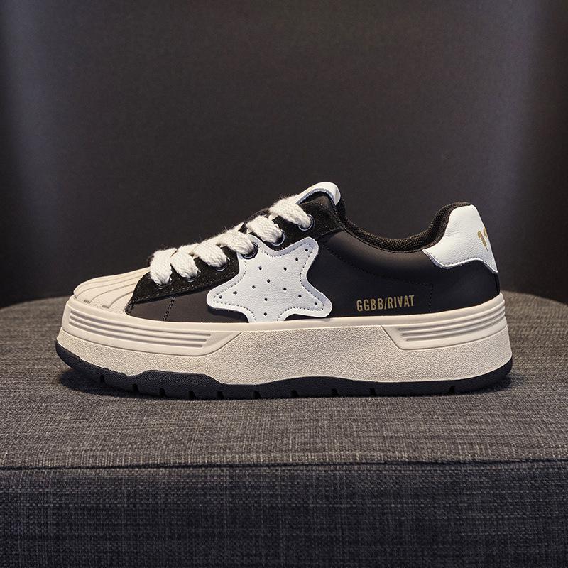 

Кожаные туфли на платформе, туфли-бисквиты, белые туфли с ракушечным носком, женские бархатные туфли, новая женская обувь на все четыре сезона, универсальные спортивные и повседневные кеды 40