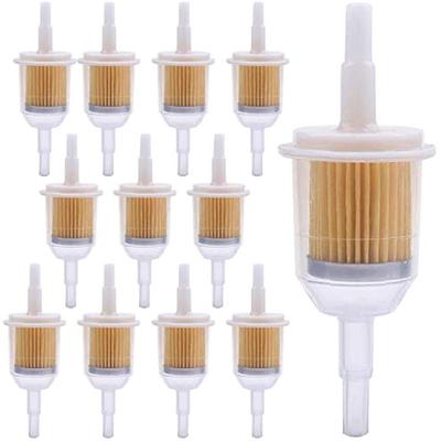 Pacote de 12 6 mm / 8 mm Filtro de combustível Filtro de gasolina Filtro universal de óleo a gás Filtro de gasolina para cortador de grama Carro Motocicleta Scooter Ciclomotor Diesel Mope