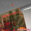 2pcs,Curtains Christmas Cozy Wine Pinecone Poinsettia Popular Creative Curtains Durable 100% Polyester Fabric Curtains Outdoor