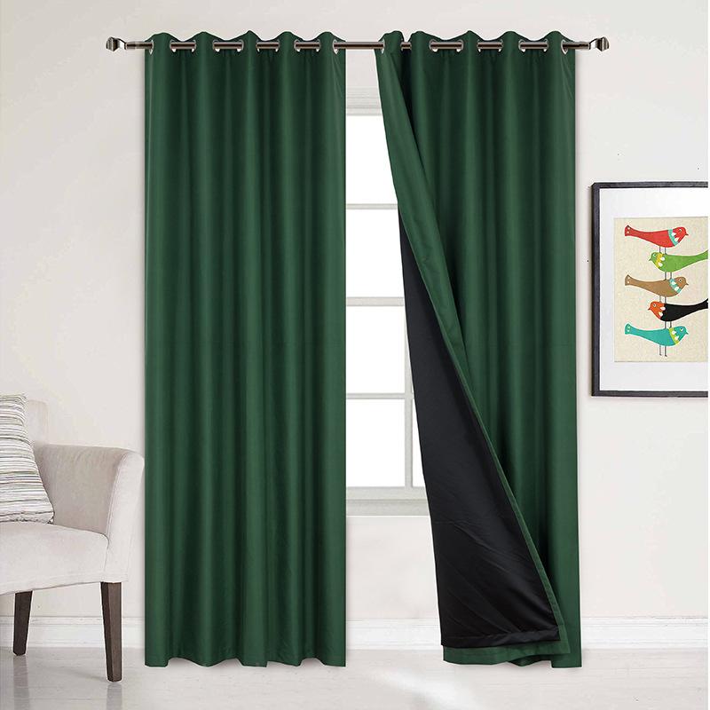 Simple Plain Curtain Cloth, Living Room Bedroom Balcony High Blackout Curtain Finished Product, Can Be