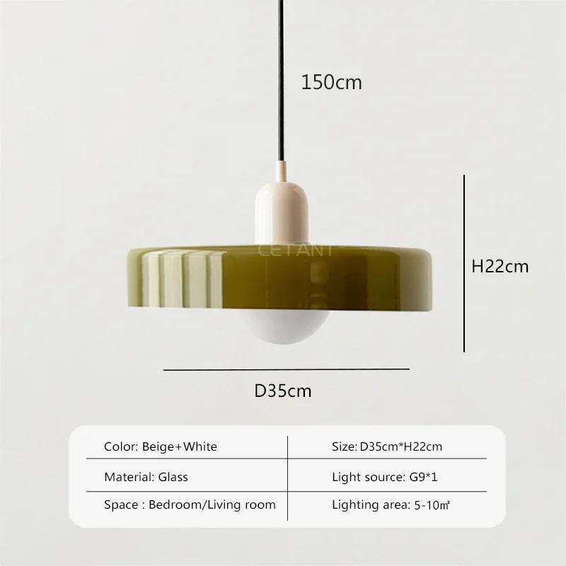 Nordic 35cm Glass Pendant Light Home Decorative Ceiling Hanging Lamp For Living Room Bedroom Indoor Vintage Dining Table Fixture