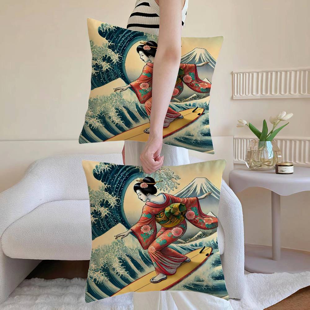 M-Морской день Наволочка Антиклещевая наволочка Невидимая молния Шелковистая Наволочка на подушку для дивана 12x12Inch