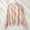 Women's 100% Mulberry Silk Floral Hooded Baseball Jacket