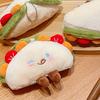 Schlüsselanhänger Anhänger Kompakte Größe Plüsch Taco Form Weiches Samt Verspielter Ausdruck Schlüsselanhänger Tasche Schlüssel Zubehör mit Perlenkettenverschluss