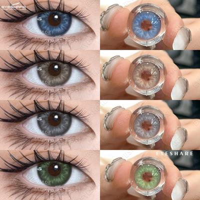 New Color Contact Lenses Fashion Style Light Blue Lenses Turquoise Colored Lenses Brown Natural Lenses Purple Gray Lenses 1 Pair