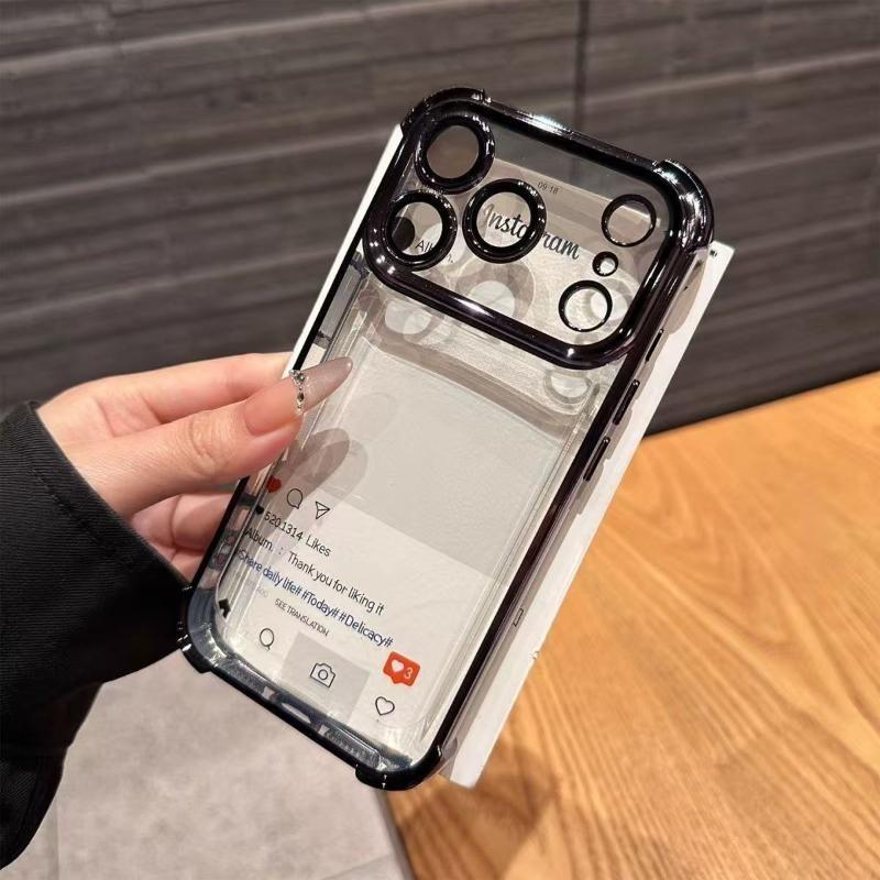 

Роскошный прозрачный чехол с четырьмя углами для iQOO 13 12 Pro 11 7 india Z10 Z9 Turbo Z9X Z8 Z7i Z6X Z5 Z3 5G Чехол с гальванизированной рамкой iQOO 12