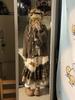 Retro Mori-Kei Candied Chestnuts Plaid Skirt with Embroidery Patchwork