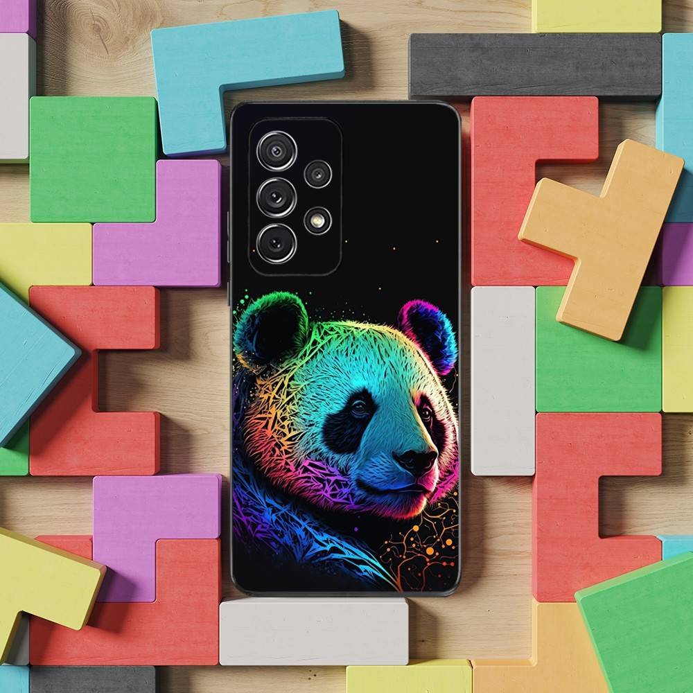 Colorful Art Animals Case For Samsung S23,S25,S20,S10,S9,S21,S24,S22,Ultra,FE,Plus,Lite,Soft Silicone Black