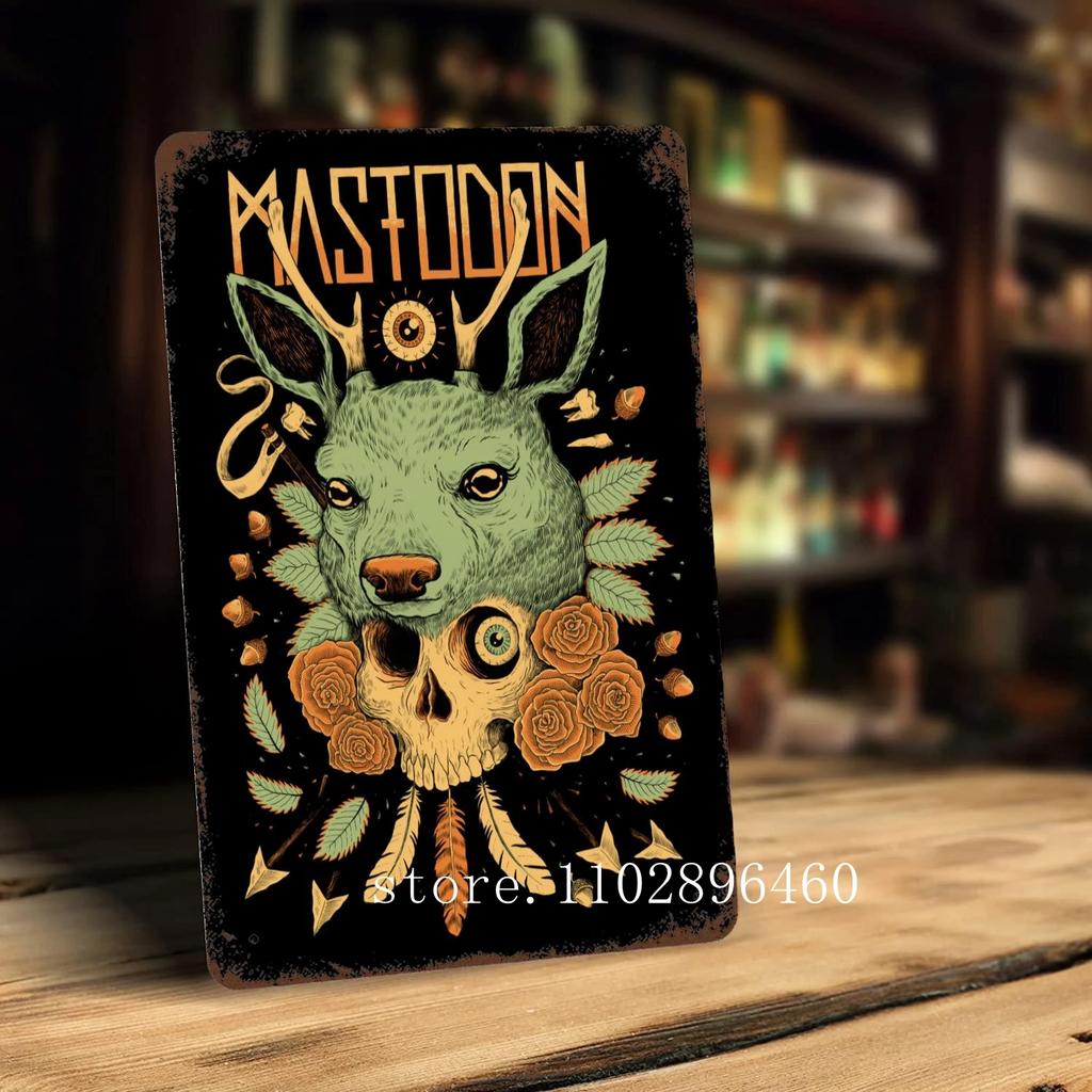 Mastodon Zpěvák Kovové Plakety a Znamení nástěnná dekorace Vintage Plechové Znamení Kapitán Kovový Plakát Dekor pro Bar Hospodu Klub Nástěnná Dekorace