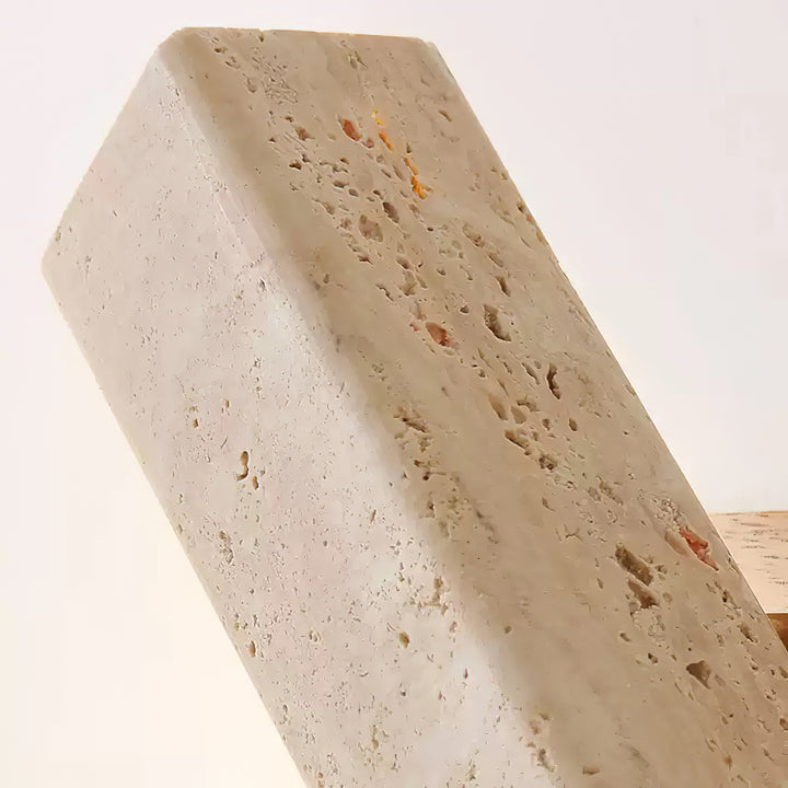 Natural Yellow Cave Stone LED Wall Lamp Solid Wood Artistic Atmosphere Background Wall Lamp Nordic Creative Room Decoration
