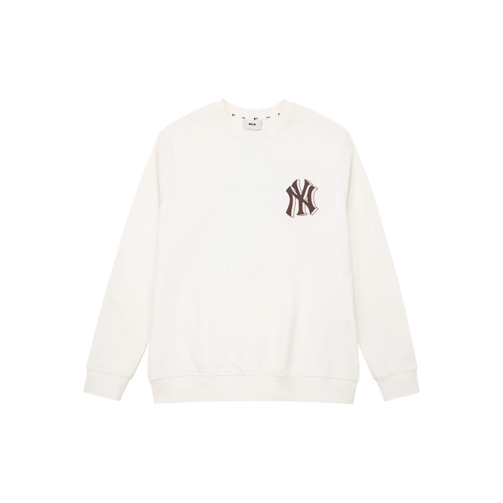 MLB New York Yankees Sweatshirts Unisex White Crew Neck Moderate Regular 3AMTM0934-50CRS