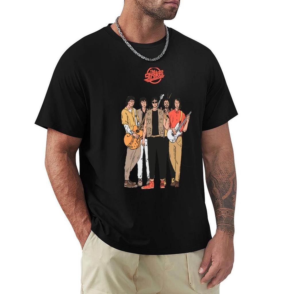 The Strokes Tshirt Basic Simple Casual Short Sleeve Tee
