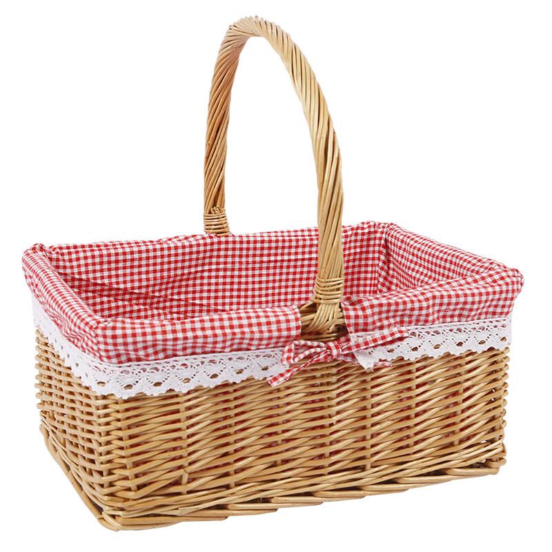 OEING Pastoral Style Square Picnic Basket
