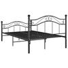 Vidaxl Bed Frame, Black, Metal, 120 X 200 Cm