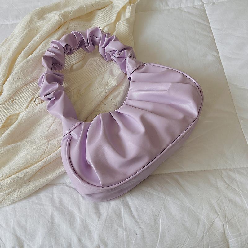 Bag Women's New One Shoulder Dumpling Bag Bag Fashion Cloud Bag Folded Portable Underarm Bag