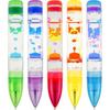 Colorful Liquid Timer, Sensory Toys with Liquid Motion Bubbler Pens for Calming Influence and Focus Relief, Fidget Toys for Stress and Anxiety