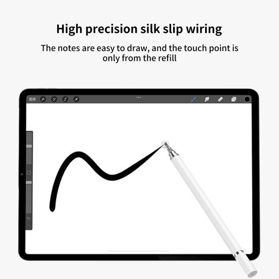 Capacitive Pen Dual Heads Precise Positioning High Sensitivity Multi-function Conductive Smooth Writing Portable Universal Tablet PC Phone Pencil