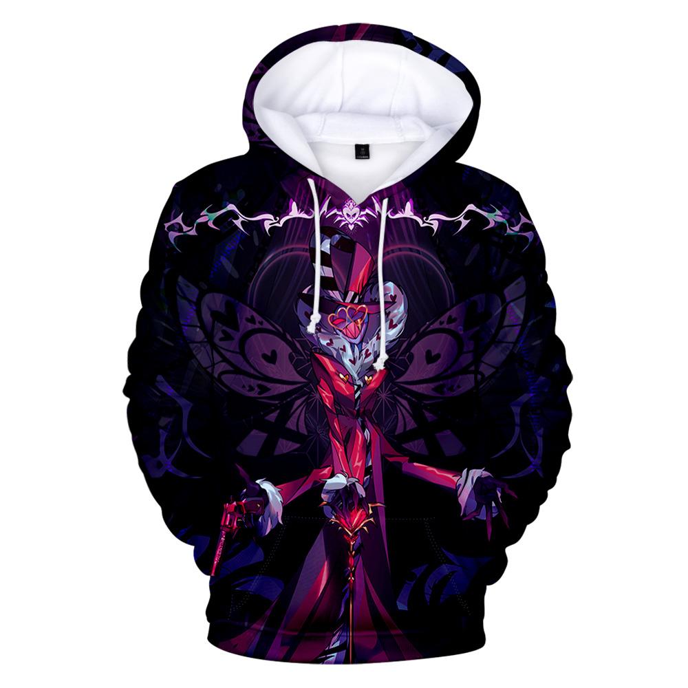 Mikina s potiskem Hazbin Hotel Pánská Hip Hop Streetwear Pánské Dámské Mikiny Unisex Módní Mikina