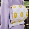Sovoak Yukata Daisy Lightweight Kimono Girdle Women's Pre-tied Obi, Drum-Knotted Obi, Pattern,