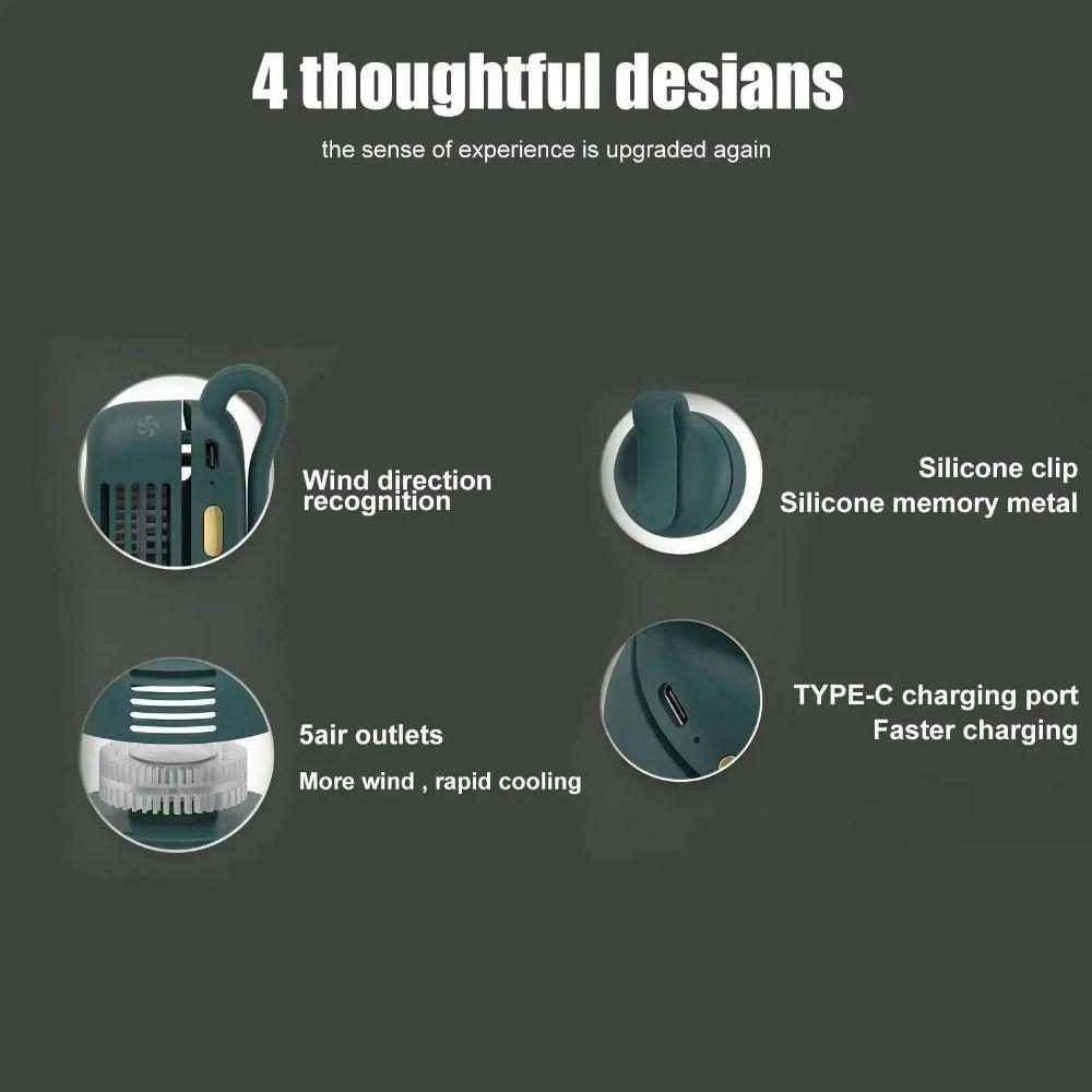 3-Speed Mini Whirlwind Multifunctional Powerful Body Cooler Personal Waist Clip Fan Farm