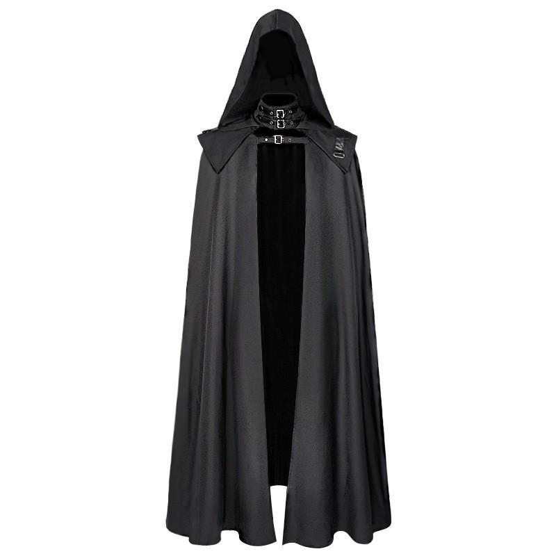Medieval Hooded Gothic Coat Halloween Devil Wizard Death Cloak Robe Women