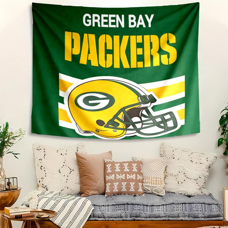 Green Bay Packers Tapestry Wall Hanging Room Background Cloth Home Decor Beach Mat Yoga Mat Sofa Bed Sheet