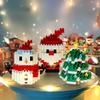 Kids Christmas Building Blocks Toys Mini Micro Building Brick Christmas Tree Stocking Blocks Puzzle Assembling Table Decor Toy