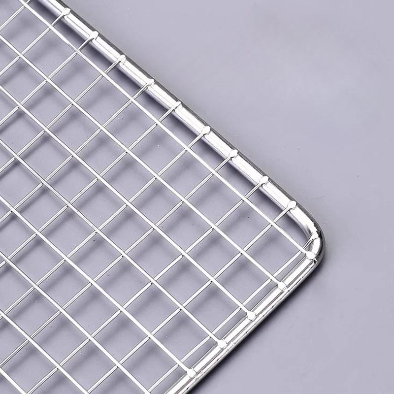 Portable Hot Dog Grill Net For Outdoor BBQ Camping Travel Easy To Clean Long Handle Roasting Mesh