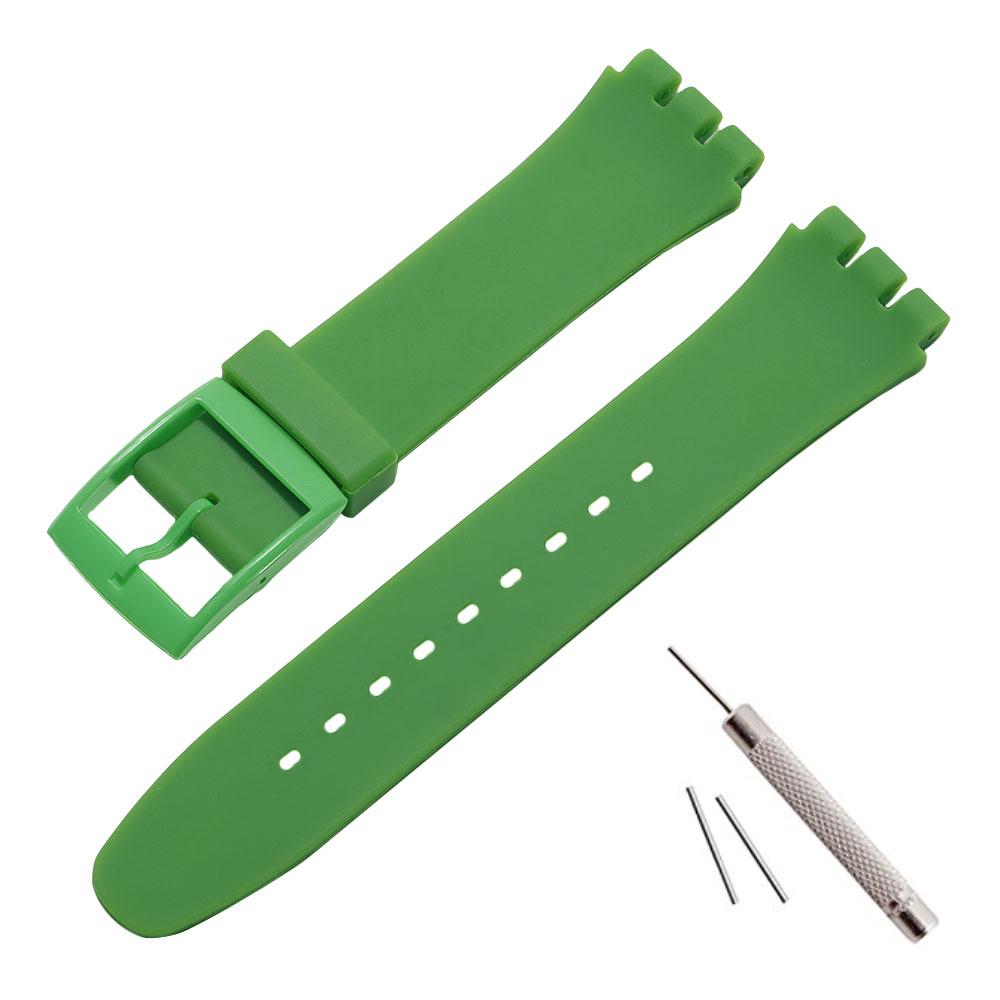 Silikonowy Pasek do Zegarka 16mm 17mm 19mm 20mm dla Swatch Kolorowy Pasek Sportowy Gumowy Zamienny Pasek na Nadgarstek Bransoletka Akcesoria do Zegarka