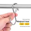 Windproof Stainless Steel S-Hook: Anti-Drop, Multi-Functional Kitchen Hanging Hook