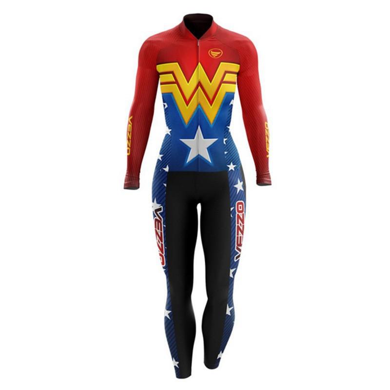 VEZZO Long-sleeved Trousers Women's One-piece Suit Bicycle Riding Clothing Outdoor Sports Available Bulk Shipment