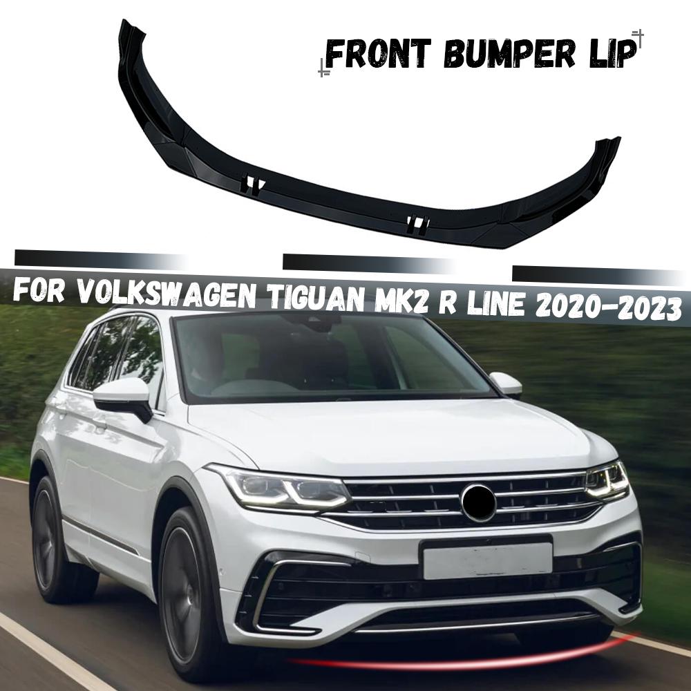 Car Front Bumper Splitter Lip For Volkswagen Tiguan MK2 R Line Facelift 2020 2021 2022 2023 Canard Spoiler Diffuser Body Kits